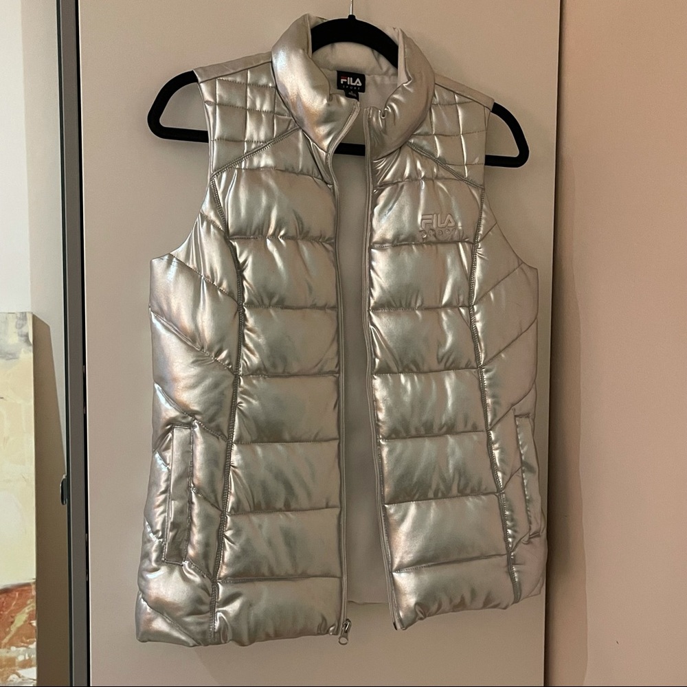 FILA Silver Puffer Vest Sport